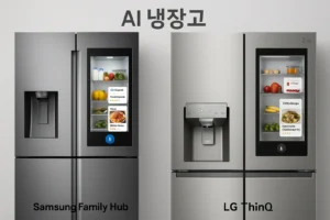 AI 삼성 패밀리허브 & LG 씽큐 냉장고 비교