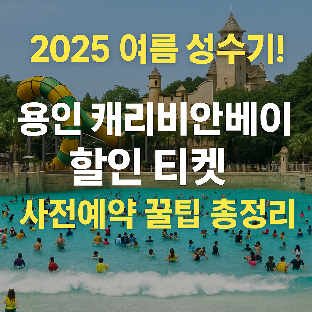 용인 캐리비안베이 할인 티켓 받는 법 – 제휴카드부터 네이버 예약까지 완벽정리