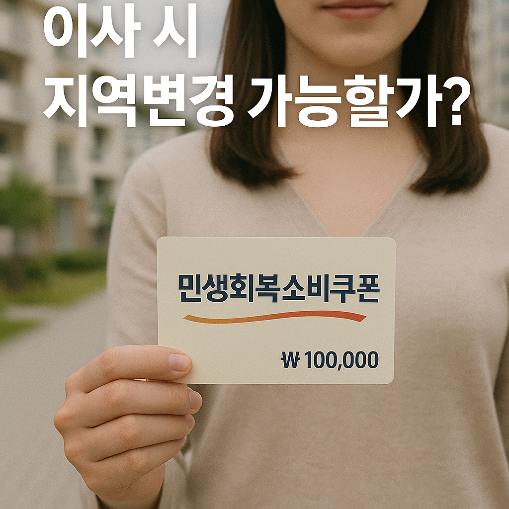 3. 민생회복 소비쿠폰 사용중 이사시 지역변경 가능한가?