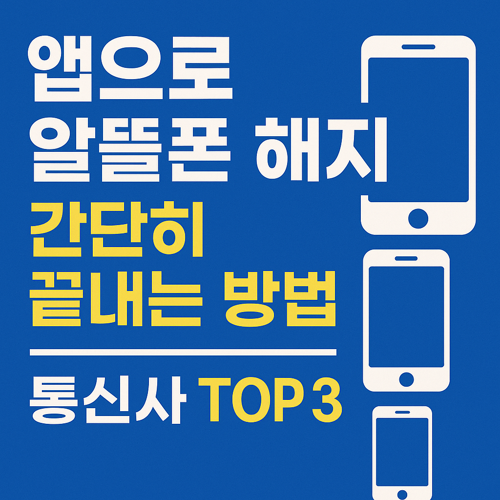 알뜰폰 해지 방법 총정리.위약금, 유심 반납, 앱으로 간편하게 끝내는 법