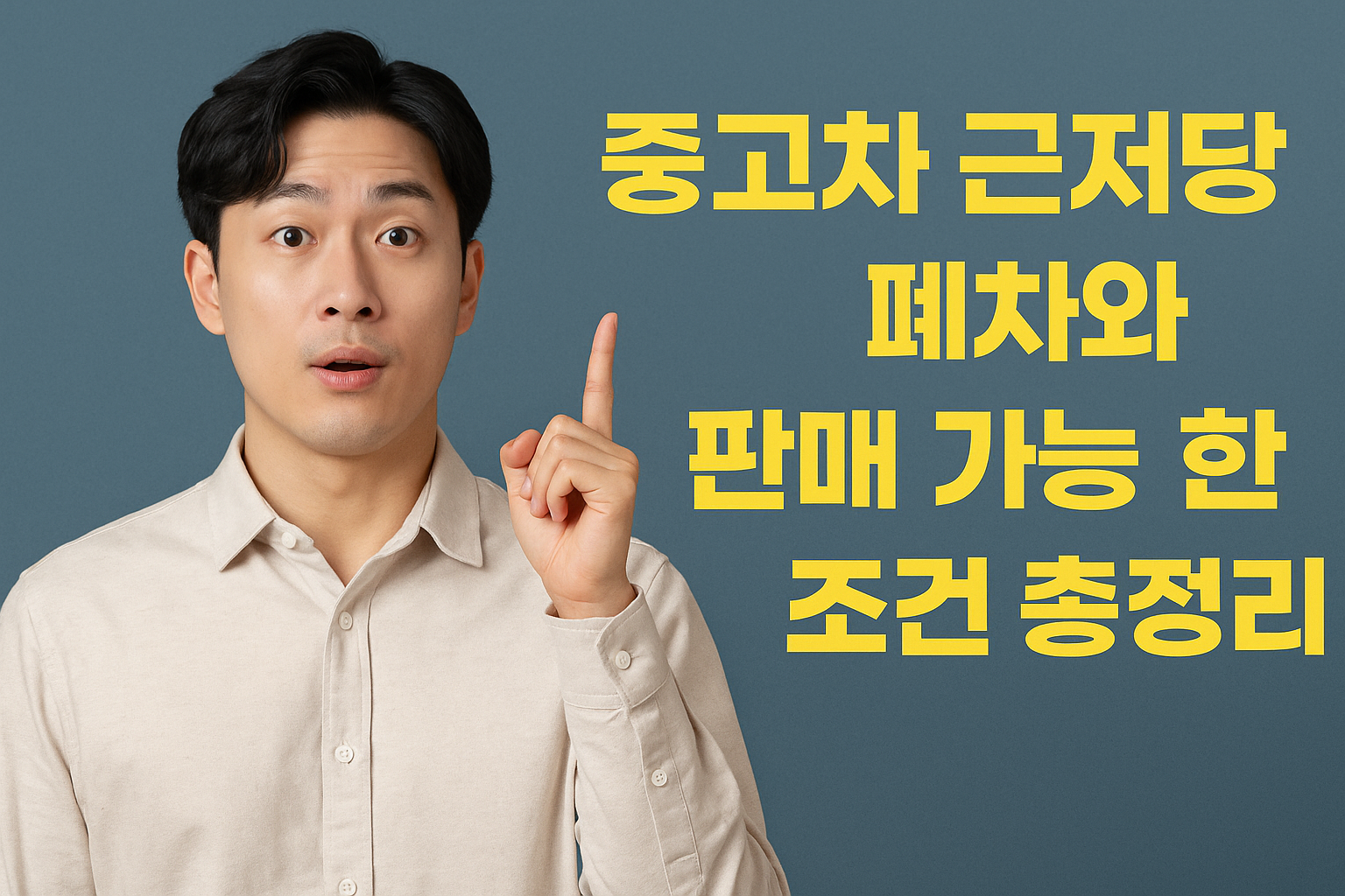 3. 중고차 근저당 폐차와 판매 가능한 조건 총정리