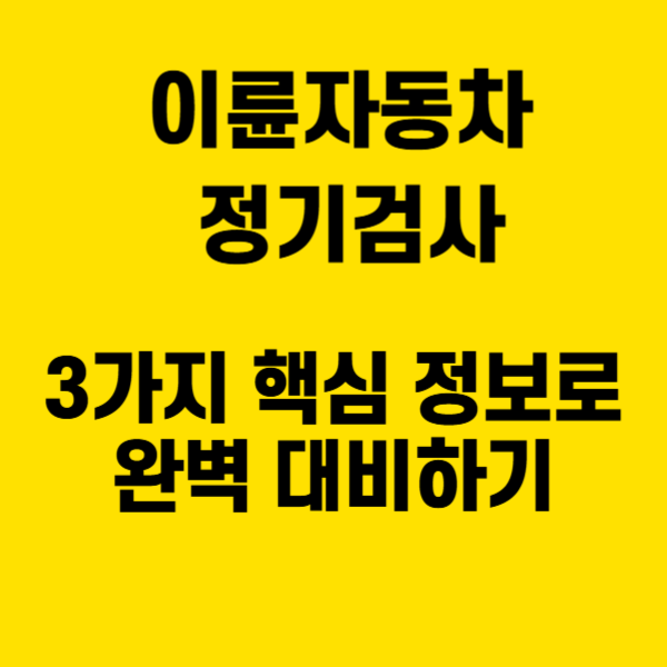 이륜자동차 정기검사, 3가지 핵심 정보로 완벽 대비하기